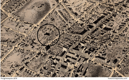 Poughkeepsie 1874 zoomed in church